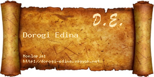 Dorogi Edina névjegykártya