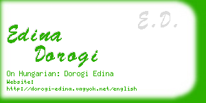 edina dorogi business card